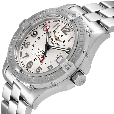 breitling a32370|breitling colt a32350 silver dial.